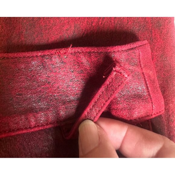 Gomez-Gracia London Unique Red Leather Pants, US8/UK14 - Picture 8 of 9